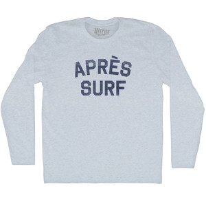 Apres Surf Adult Tri-Blend Long Sleeve T-shirt - Athletic White