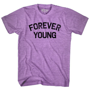 Forever Young Adult Tri-Blend T-shirt - Athletic Purple