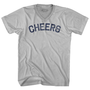 Cheers Adult Tri-Blend V-neck T-shirt - Cool Grey