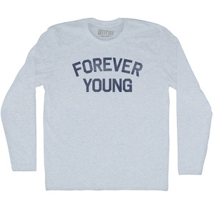 Forever Young Adult Tri-Blend Long Sleeve T-shirt - Athletic White Forever Young Adult Tri-Blend Long Sleeve T-shirt - Athletic White