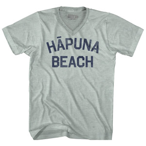 Hapuna Beach Adult Tri-Blend V-neck T-shirt - Athletic Cool Grey