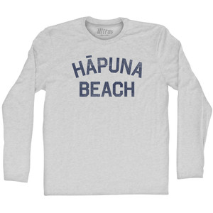 Hapuna Beach Adult Cotton Long Sleeve T-shirt - Grey Heather