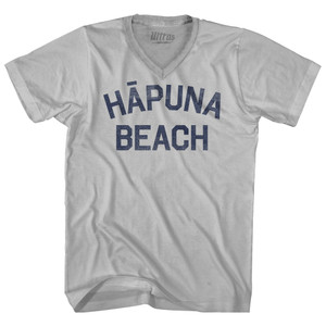 Hapuna Beach Adult Tri-Blend V-neck T-shirt - Cool Grey