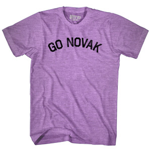 Go Novak Adult Tri-Blend T-shirt - Athletic Purple