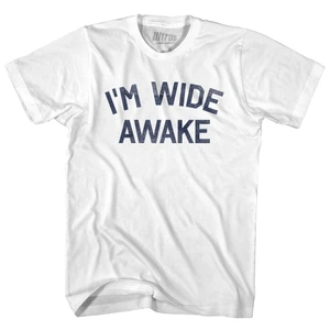 I'm Wide Awake Womens Cotton Junior Cut T-Shirt - White