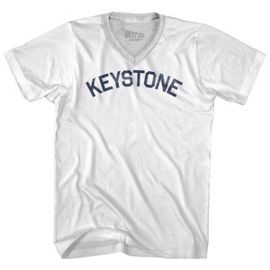 Keystone Adult Tri-Blend V-neck T-shirt - White