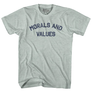 Morals And Values Adult Tri-Blend T-shirt - Athletic Cool Grey