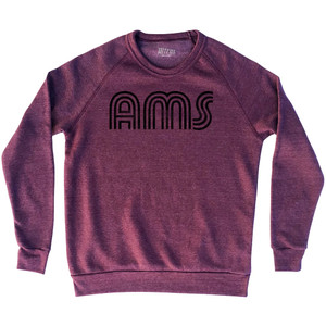 Amsterdam AMS Airport Adult Tri-Blend Sweatshirt - Cranberry Amsterdam AMS Airport Adult Tri-Blend Sweatshirt - Cranberry