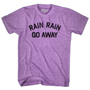 Rain Rain Go Away Adult Tri-Blend T-shirt - Athletic Purple