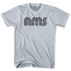 Amsterdam AMS Airport Adult Cotton T-shirt - Slver Amsterdam AMS Airport Adult Cotton T-shirt - Slver