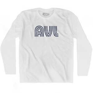 Asheville Airport AVL Adult Cotton Long Sleeve T-shirt - White