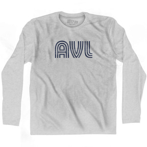 Asheville Airport AVL Adult Cotton Long Sleeve T-shirt - Grey Heather