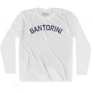 Santorini Adult Cotton Long Sleeve T-Shirt - White