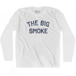 The Big Smoke Adult Cotton Long Sleeve T-Shirt - White