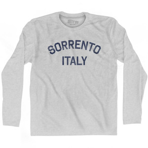 Sorrento Italy Adult Cotton Long Sleeve T-Shirt-Grey Heather