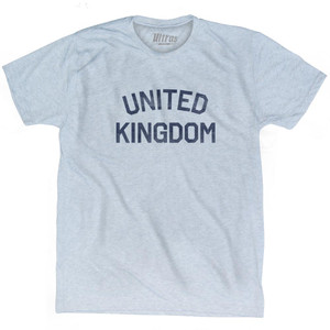 United Kingdom Adult Tri-Blend T-Shirt - Athletic White