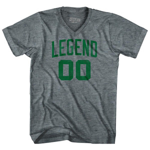 Legend 00 Adult Tri-Blend V-Neck T-Shirt - Athletic Grey