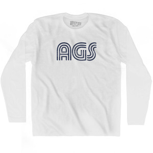 Augusta Airport AGS Adult Cotton Long Sleeve T-shirt - White Augusta Airport AGS Adult Cotton Long Sleeve T-shirt - White