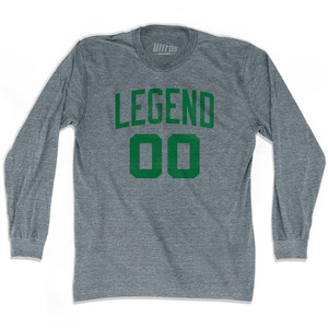 Legend 00 Adult Tri-Blend Long Sleeve T-Shirt - Athletic Grey