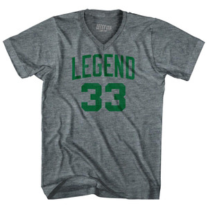 Legend 33 Adult Tri-Blend V-Neck T-Shirt - Athletic Grey