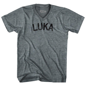 Luka Adult Tri-Blend V-Neck T-Shirt - Athletic Grey