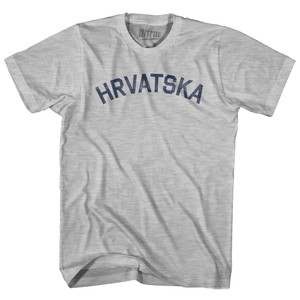 Hrvatska Adult Cotton T-Shirt - Grey Heather