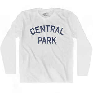 Central Park Adult Cotton Long Sleeve T-Shirt - White