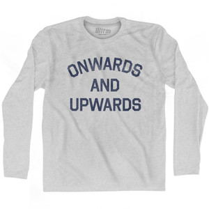 Onwards And Upwards Adult Cotton Long Sleeve T-Shirt - Grey Heather