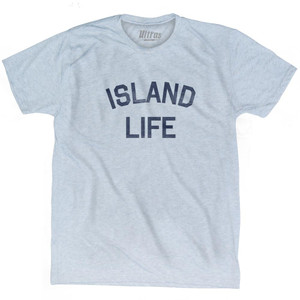 Island Life Adult Tri-Blend T-Shirt - Athletic White