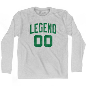 Legend 00 Adult Cotton Long Sleeve T-Shirt - Grey Heather