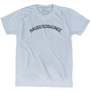 Haudenosaunee Adult Tri-Blend T-Shirt-Athletic White