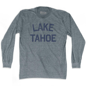 Lake Tahoe Adult Tri-Blend Long Sleeve T-Shirt - Athletic Grey
