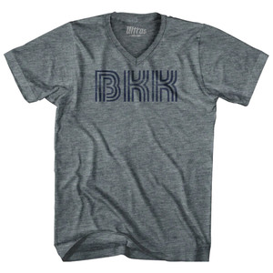 Bangkok Airport BKK Adult Tri-Blend V-neck T-shirt - Athletic Grey Bangkok Airport BKK Adult Tri-Blend V-neck T-shirt - Athletic Grey