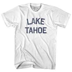 Lake Tahoe Womens Cotton Junior Cut T-Shirt - White