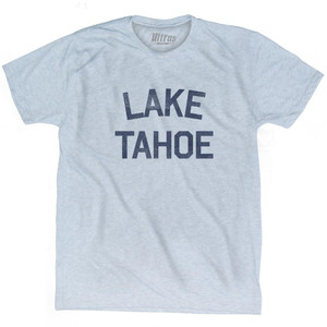 Lake Tahoe Adult Tri-Blend T-Shirt - Athletic White