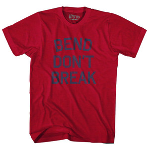 Bend Dont Break Adult Tri-Blend T-Shirt - Heather Cardinal