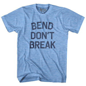 Bend Dont Break Adult Tri-Blend T-Shirt - Athletic Blue
