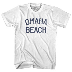 Omaha Beach Womens Cotton Junior Cut T-Shirt - White