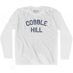 Cobble Hill Adult Cotton Long Sleeve T-Shirt-White