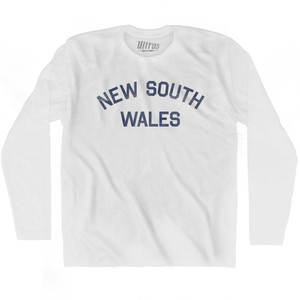 New South Wales Adult Cotton Long Sleeve T-Shirt - White