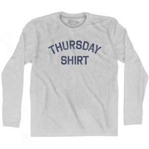 Thursday Shirt Adult Cotton Long Sleeve T-Shirt - Grey Heather