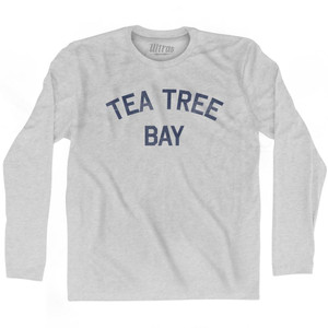 Tea Tree Bay Adult Cotton Long Sleeve T-Shirt - Grey Heather