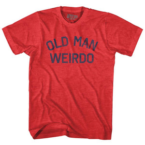 Old Man Weirdo Adult Tri-Blend T-Shirt - Heather Red