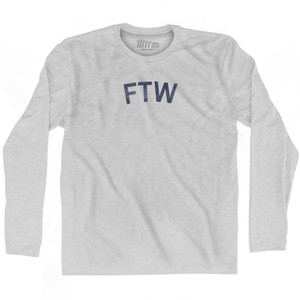 Ftw Adult Cotton Long Sleeve T-Shirt - Grey Heather