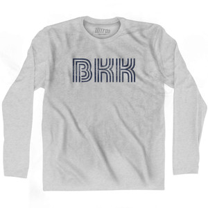 Bangkok Airport BKK Adult Cotton Long Sleeve T-shirt - Grey Heather Bangkok Airport BKK Adult Cotton Long Sleeve T-shirt - Grey Heather