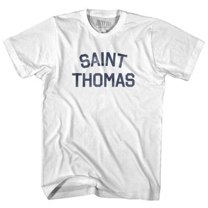Saint Thomas Adult Cotton T-Shirt-White
