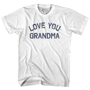 Love You Grandma Youth Cotton T-Shirt - White