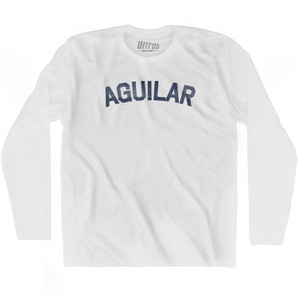 AGUILAR Adult Cotton Long Sleeve T-shirt - White