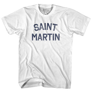 Saint Martin Adult Cotton T-Shirt-White