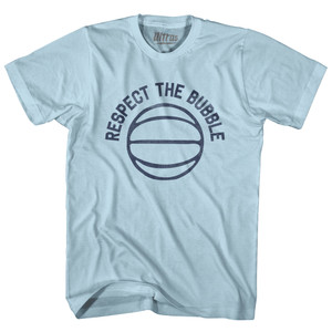 Respect The Bubble Adult Cotton T-Shirt - Light Blue
